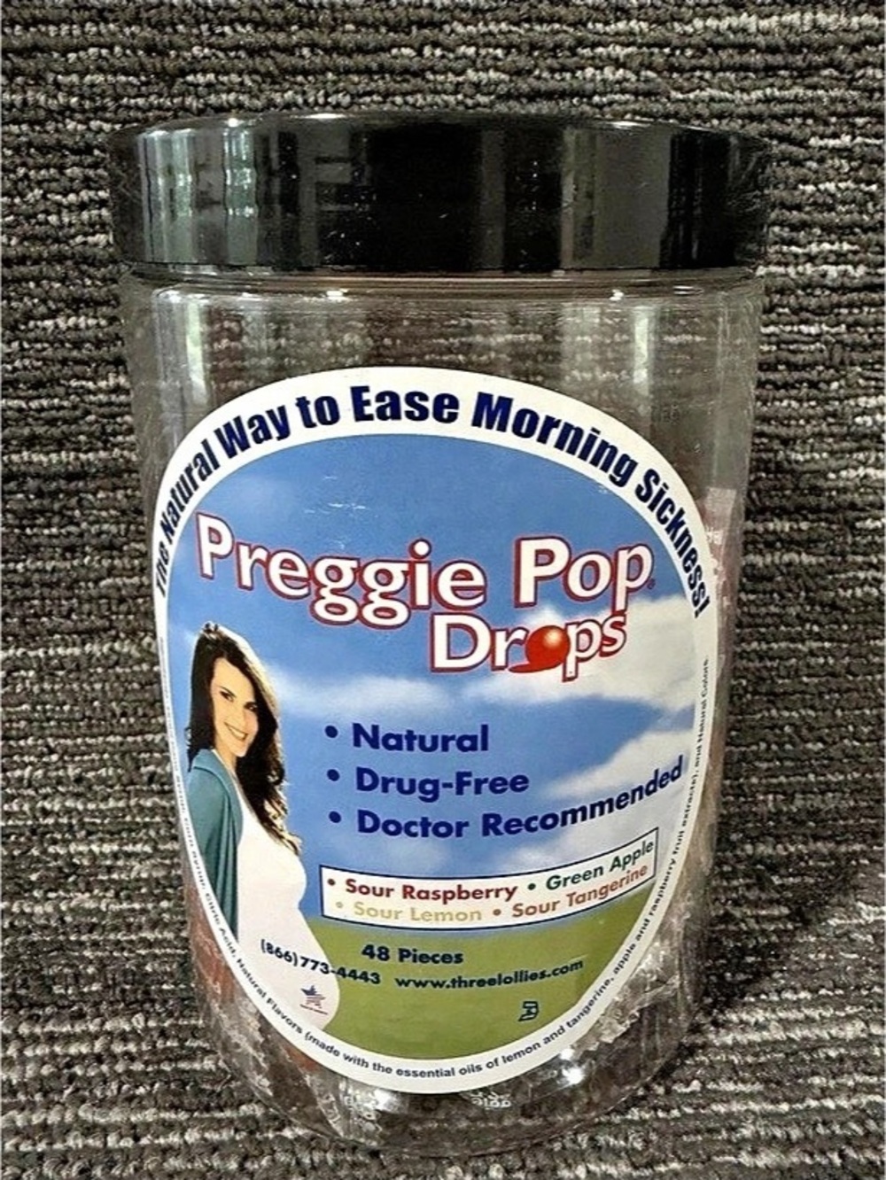 Three Lollies Preggie Pop Drops Assorted 48 Count Candy